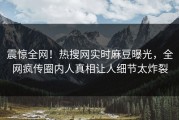 震惊全网！热搜网实时麻豆曝光，全网疯传圈内人真相让人细节太炸裂