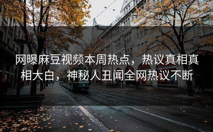 网曝麻豆视频本周热点，热议真相真相大白，神秘人丑闻全网热议不断