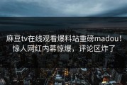 麻豆tv在线观看爆料站重磅madou！惊人网红内幕惊爆，评论区炸了