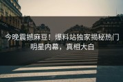 今晚震撼麻豆！爆料站独家揭秘热门明星内幕，真相大白